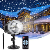 Christmas Snowfall LED Projector Light – Outdoor Waterproof Spotlight with Remote Control for Holiday, New Year, Halloween, Wedding & Xmas Party Decoration