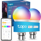 Tapo L530B (2-Pack) Smart Bulb, B22 Colour Changing Light Bulb, Alexa Light Bulbs, LED Light Bulb,8.7W (60W), Dimmable, Schedule & Timer, Energy Saving, App Remote Control, Google Voice Control