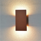 Wall Light with Switch Rusty Red,Led Wall Lamp For Bedroom Bed,Up And Down Lights for Interior,Industrial Flat Wall Lamps For Hallway,Bed,Guest Room,Hotel,Stair Lighting,8w 3000k Warm White,1pcs