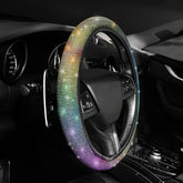Colorful Crystal Steering Wheel Cover – Universal 36–38cm Leather Anti-Slip Design