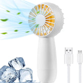 Handheld Fan, Usb Hand Held Fan Rechargeable, Convenient Mini Portable Fan, Equipped with 4800mah Battery, Suitable for Commuting, Business Trips, Office Necessities(White)