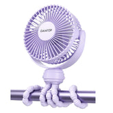 Gaiatop Mini Electric Fan with 360 Rotation, 5.5mm Gaps, Rechargeable Battery, 3 Speeds, Purple