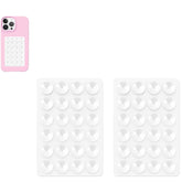 Leeneen 2PCS Silicone Suction Phone Case Mount – Transparent