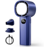 Portable Mini Handheld Fan with LED Display & Flashlight, 100 Speeds