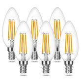E14 LED Candle Bulb 4W Warm White 2700K Clear Filament