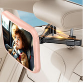 Baby Car Mirror for Rear Seat – 360° Adjustable Pink