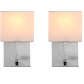 2-Set Linen Wall Sconces with E27 Socket and Wall Switch