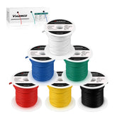 18 Gauge Wire 600FT Copper Clad Aluminium Hookup Wire Kit 6 Colour 18 AWG Low Voltage Automotive DIY Electrical Cable 100FT Spools UK