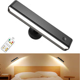 Stick on LED Rechargeable Black Wall Lights Indoor with 6000mAh Battery Operated, Wireless Wall Sconces with 3 Color Modes 360° Rotate Dimmable, Battery Wall Lamp with Touch & Remote for Bedroom Living Room
