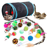 Speedy Panther 21 Pcs Cat Toys – Indoor Interactive Tunnel & Feather Wand