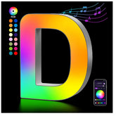 RGB LED Letter Light D USB Color Changing