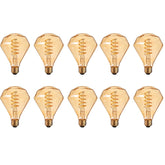 Decorative Diamond LED Edison Bulb 2700K 4W – 10 Pack