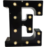 E Style Black LED Marquee Letter Light, Battery Powered Decorative Night Lamp for Home, Party, Wedding and Event Decor