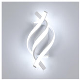 Modern 22W LED Wall Light White Spiral Design 6500K Cool Light