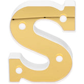 LED Alphabet Letter Light – Gold Warm White 16cm Battery-Powered – UK
