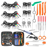 96PCS Terminal Removal Kit Depinning Tool Set – Automotive Electrical Connector Pin Extractor Kit with Circuit Tester, Trim Removal Tools & Terminal Cleaner