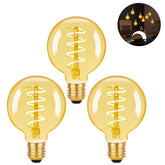 E27 G80 Vintage LED Dimmable Bulbs 2200K Warm White - 3 Pack