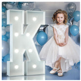 3FT Light Up Letters Birthday Decoration Large Letters K for Party Decorations Marquee Letters for Wedding Graduation Decorations Mosaic Arch Stand Pre-cut DIY Foamboard