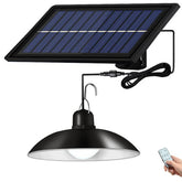 LED Solar Powered Black Pendant Hanging Light with Remote Control