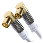 4K TV Aerial Cable 2m – 90° Angled Coaxial