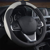 Leather Car Steering Wheel Cover 15 Inch Breathable Anti-Slip Protector