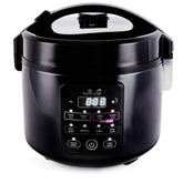 Yum Asia Kumo YumCarb Rice Cooker with Ceramic Bowl – 5.5 Cup (1L), Fuzzy Logic, 8 Cooking Functions – Dark Stainless Steel