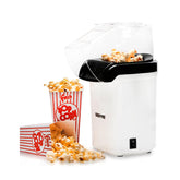 Geepas 1200W Electric Popcorn Maker – Oil-Free Hot Air Popper, White & Black