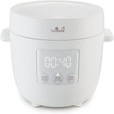 Yum Asia Tsuki Mini Rice Cooker – Pebble White – 2.5 Cups – Ceramic Bowl