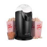 Andrew James 1200W Hot Air Popcorn Maker Machine with 8 Cinema Boxes – Black