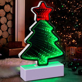 Johiux Colourful LED Infinity Lights Mini Christmas Tree Decoration