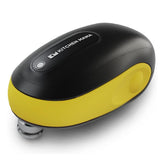 Kitchen Mama One-to-Go Electric Can Opener – One-Touch Operation, Auto-Stop, Smooth Edge, Battery Operated, Yellow