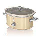 Swan Retro Cream 3.5L Slow Cooker with Keep Warm Function – 200W