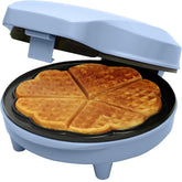 19 Waffle Maker – Blue Alloy Steel, Non-Stick Plates, Quick Heat, 2-Slice Breakfast Appliance