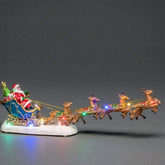 Konstsmide LED Santa in Sleigh with Reindeer Table Decoration – Multicolour