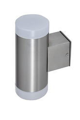 Modern stainless steel wall light with integrated LED