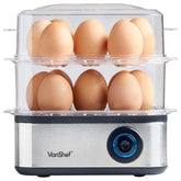 VonShef egg cooker with eggs on a white background