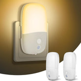 Wall-mounted night light with two additional sensors on a neutral background