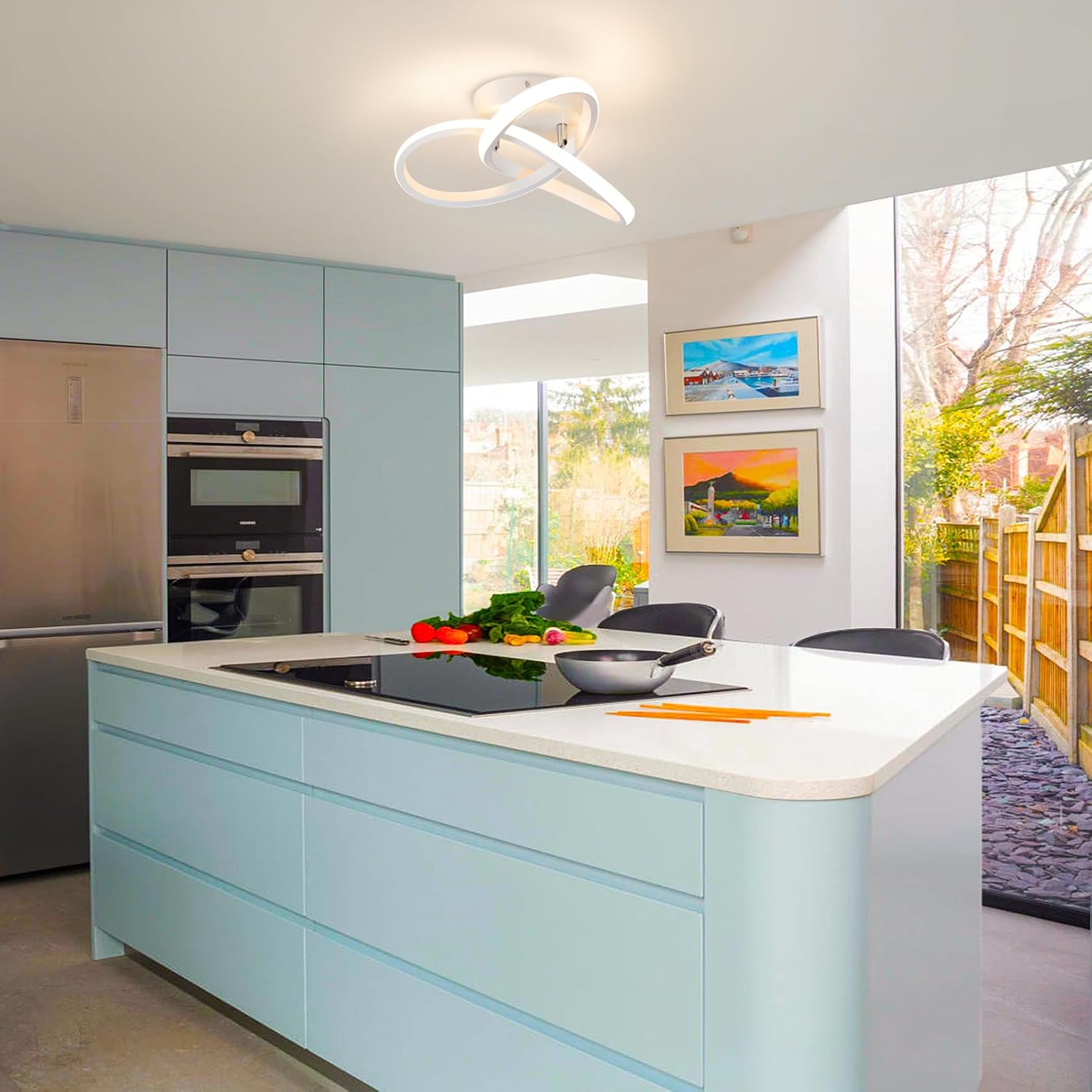 Acrylic and metal ceiling light fixture
 Acrylic and metal ceiling light fixture