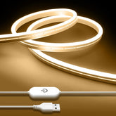 Warm white neon LED strip light 2m