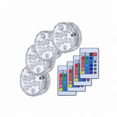 4 Pieces Submersible LED Lights – Waterproof Colour Changing Underwater Lights with Remote Control for Ponds, Weddings, Parties & Festive Décor