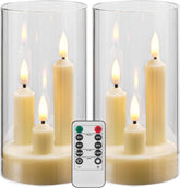 flameless three wick led candle