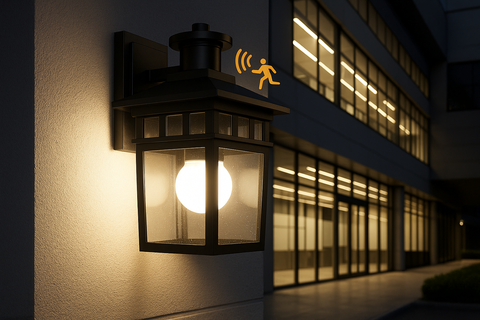 Modern LED Motion Sensor Outdoor Wall Light – Black Modern LED Motion Sensor Outdoor Wall Light – Black