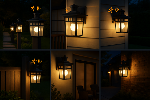Modern LED Motion Sensor Outdoor Wall Light – Black Modern LED Motion Sensor Outdoor Wall Light – Black