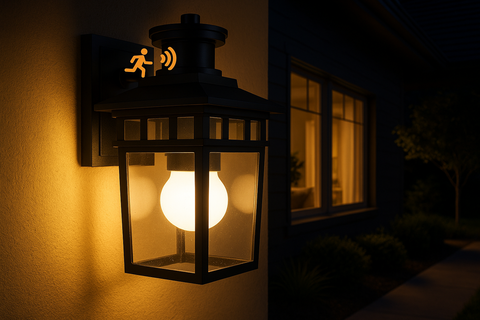 Modern LED Motion Sensor Outdoor Wall Light – Black Modern LED Motion Sensor Outdoor Wall Light – Black