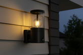 Modern Black Outdoor PIR Motion Sensor Wall Light – IP44
