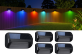 pack of 4 LED Outdoor Solar Powered Fence Lights – Garden Lighting