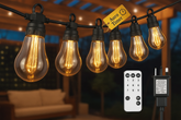 17M Connectable Outdoor Festoon Lights With Remote