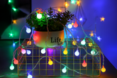 Multicolour Globe Fairy Lights – 6m 40 LEDs Battery Powered String Lights – UK