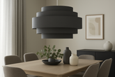 Modern 5-Tier Dark Grey Ceiling Light Shade – Easy Fit