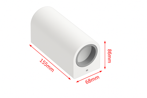 Modern PVC Wall Light – Black & White Up Down GU10 Modern PVC Wall Light – Black & White Up Down GU10